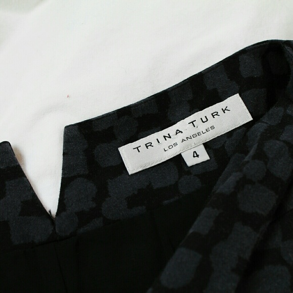 Trina Turk Printed Wool Tie Front Dress NWOT - Picture 4 of 4